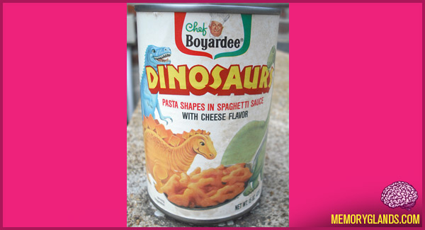 funny chef boyardee dinosaurs food photo