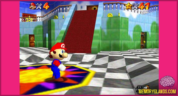 funny nintendo 64 video game mario 64 photo